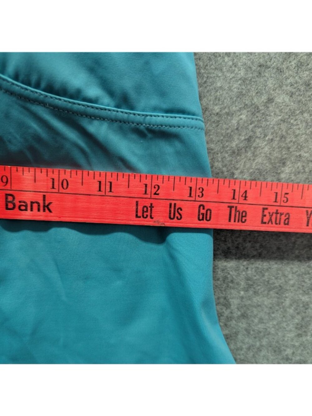 Lands’ End Women’s 10 Tankini Swim Top Teal Built-In Bra Bathing Suit Swimwear - Picture 5 of 6